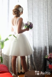 Короткое свадебное (вечернее,  выпускное) платье